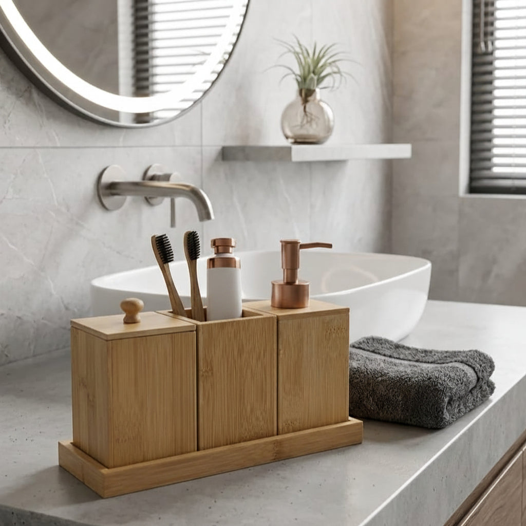 Bamboo 3pc Bathroom Set