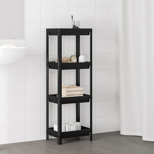 Shelving Unit - 4 Shelves - Black