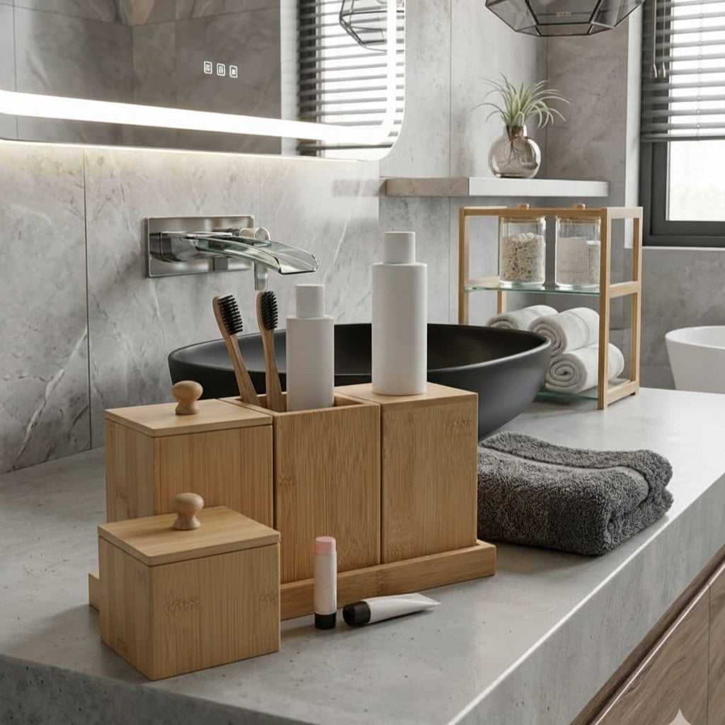 Bamboo 3pc Bathroom Set