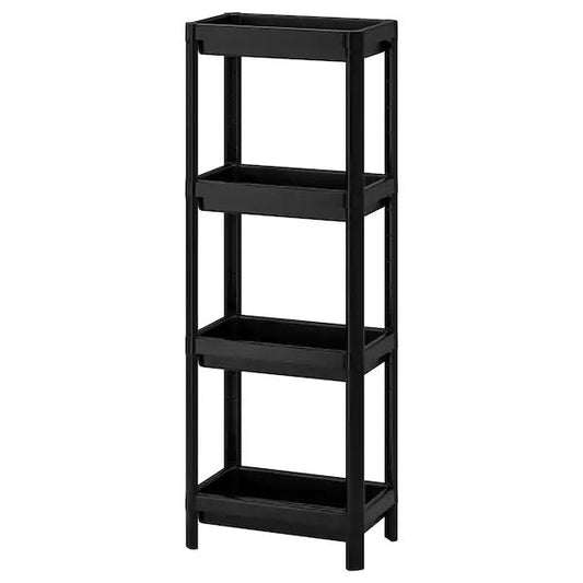 Shelving Unit - 4 Shelves - Black